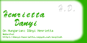 henrietta danyi business card