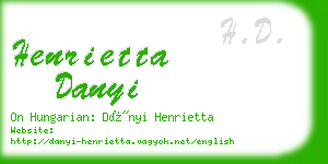 henrietta danyi business card